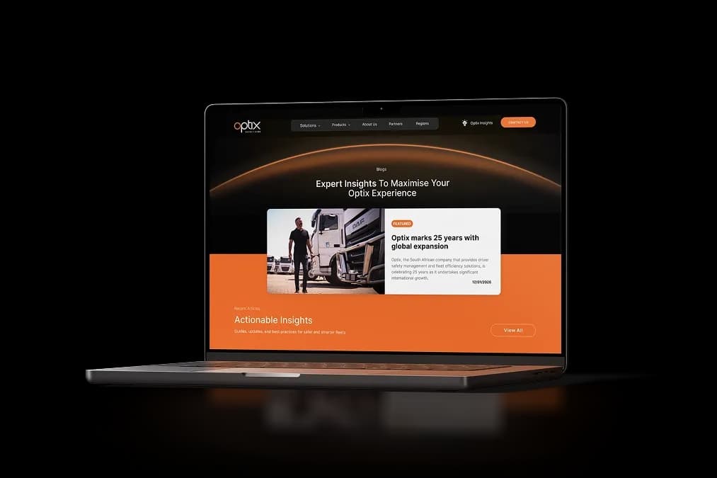 Optix platform on laptop